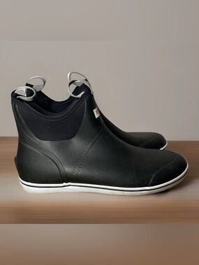XTRATUF Size: 12 Black Ankle Deck Sport Boots - Waterproof Fishing Deck Footwear